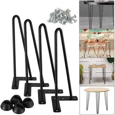 0659521465470 - Dayplus - 12\ 30cm Haarnadel Tischbeine 4X Hairpin Leg Möbelbein Haarnadelbeine aus Metall Tischzubehör diy für Esstisch Couchtisch Schreibtisch