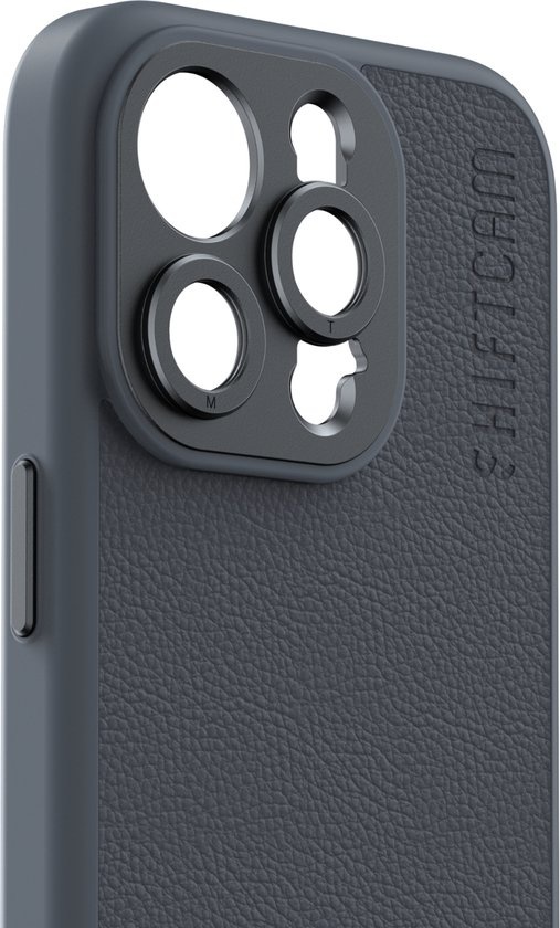 0659629387759 - ShiftCam iPhone 15 Pro Tasche - Hartschalenkoffer für LensUltra Objektive - veganes Leder - kratzfrei - wasserfest - stoßfest - passend für iPhone 15 Pro - anthrazit