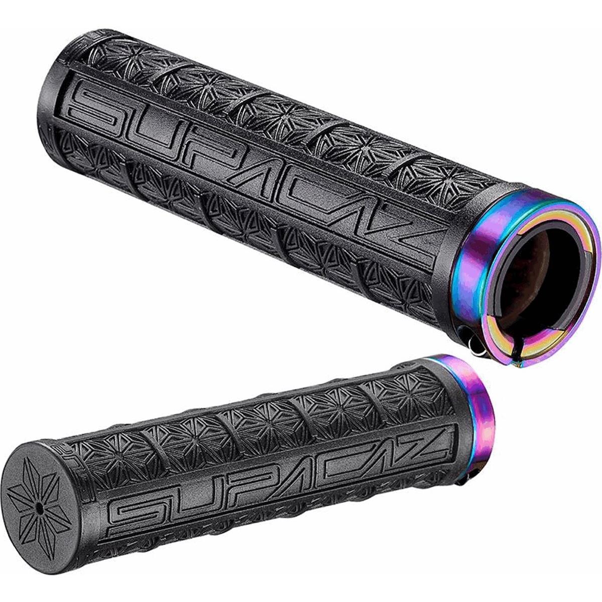 0660902386505 - Grizips Griffe Schwarz Oil Slick - Stil und Funktionalität für dein Fahrrad