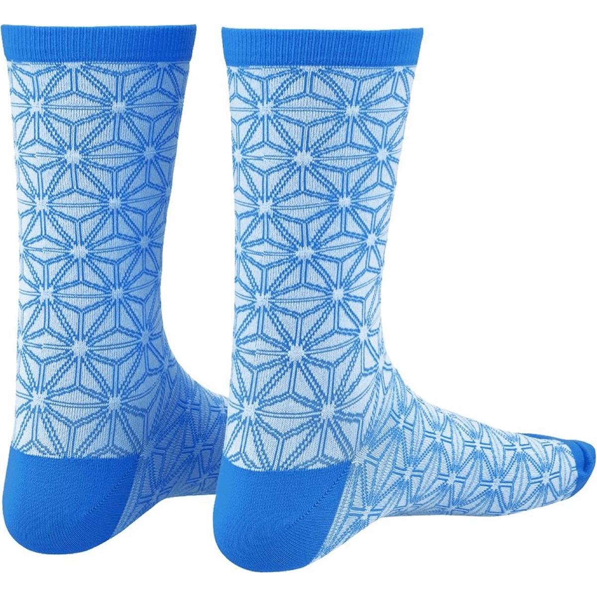 0660902391530 - ASAN Socken Weiß Neon Blau Größe S M (35-42) - SUPACAZ