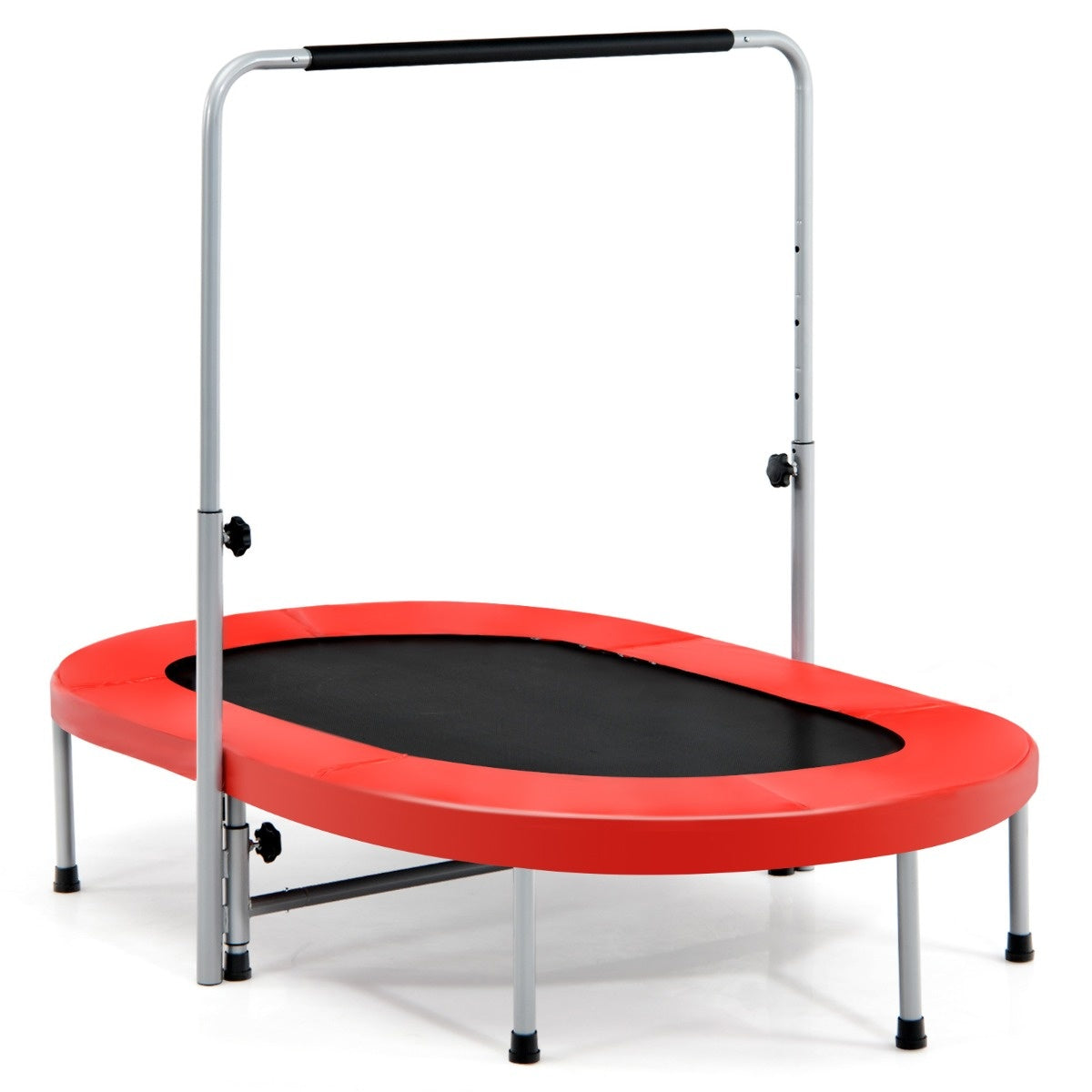 0661706101189 - Doppeltrampolin faltbar Fitness-Trampolin mit verstellbarem Handlauf 154 x 90 x 92 -132 cm rot 0661706101189 - Doppeltrampolin faltbar Fitness-Trampolin mit verstellbarem Handlauf 154 x 90 x 92 -132 cm rot