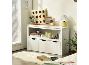 0661706103046 - Costway - Aufbewahrungsschrank Kommode mit 3 Schubladen Standschrank Sideboard Beistellschrank Holz grosser Stauraum Kinderschrank für Wohnzimmer