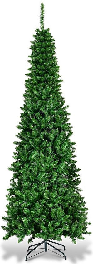 0661706105477 - Coast Weihnachtsbaum in Bleistiftform mit warmweißen LED-Lichtern und Metallsockel & - 200cm