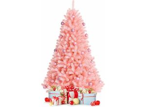 0661706116596 - 180 cm Künstlicher Weihnachtsbaum Rosa Tannenbaum Christbaum Klappsystem mit Metallstaender PVC-Nadeln Wiederverwendbar für Weihnachten für