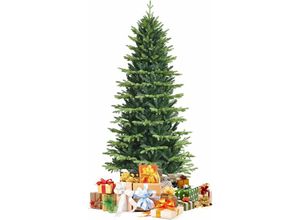 0661706116602 - Goplus - 180 cm Künstlicher Weihnachtsbaum Christbaum mit Klappbarem Metallstaender Tannenbaum Volles Aussehen pe & PVC-Nadeln Schneller Aufbau