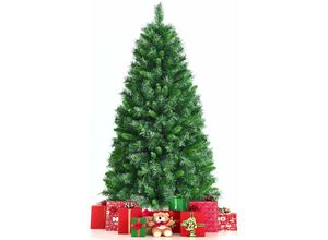 0661706116640 - 150cm Künstlicher Weihnachtsbaum Christbaum mit Metallstaender Tannenbaum Volles Aussehen PVC-Nadeln Wiederverwendbar für Haushalt Büro & mehr