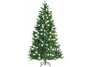 0661706116831 - Goplus - 180 cm Künstlicher Weihnachtsbaum Christbaum mit Schnee Tannenbaum Stabil mit Metallstaender Kunsttanne Wiederverwendbar Platzsparende