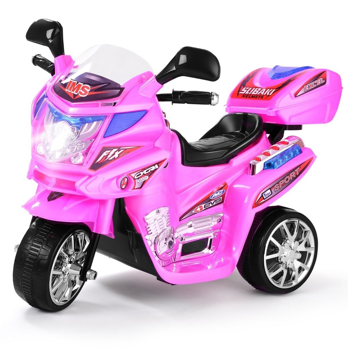 0661706152143 - Costway Kids Scooter Elektrisch - Mit Musik - Max 25 kg - bis zu 7 Jahren - Pink