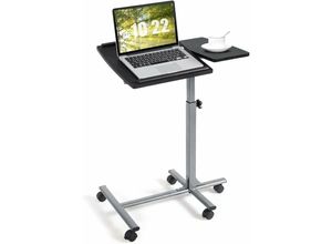 0661706164818 - Hoehenverstellbarer Laptoptisch Mobiler Laptopstaender Notebook Staender mit 5 Raedern für Laptop Beamer Maus für Arbeitszimmer Schlafzimmer