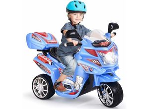 0661706165105 - Goplus - 6V Elektro Kindermotorrad mit 3 Raedern Elektromotorrad inkl Licht & Pedal & Aufbewahrungskiste & Musik Elektro-Dreirad für Kinder von 3