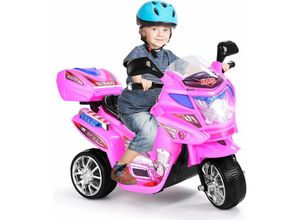 0661706165112 - Goplus - 6V Elektro Kindermotorrad mit 3 Raedern Elektromotorrad inkl Licht & Pedal & Aufbewahrungskiste & Musik Elektro-Dreirad für Kinder von 3