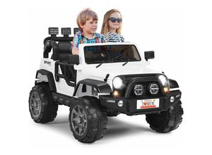 0661706166607 - Goplus - 2-Sitz Kinder Elektroauto 12V Batteriebetriebener Elektro-Lkw mit 24 GHz Fernbedienung LED-Lichte Musik Stossdaempfungfederaufhaengung