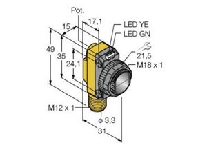 0662488664527 - Reflexions-Lichtschranke QS18VP6LPQ8 3066452 1 St