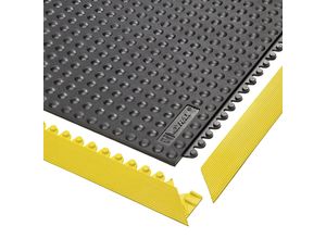 0662641844759 - Arbeitsplatzmatte im Stecksystem ergonomisch geformte Noppen Stärke 13 mm LxB 910x910 mm Nitrilgummi schwarz