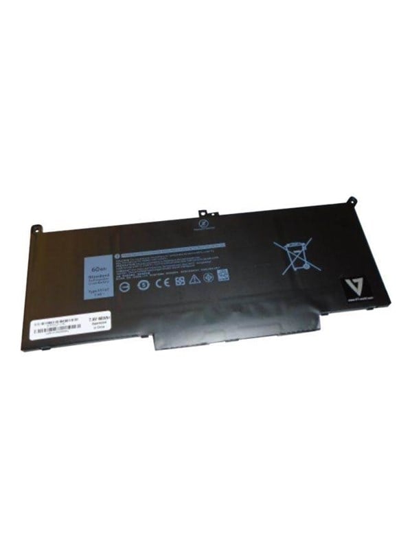 0662919107180 - V7 D-F3YGT-V7E - Laptop-Batterie (gleichwertig mit Dell DM3WC Dell F3YGT Dell 2X39G Dell 0F3YGT Dell 451-BBYE) - Lithium-Ionen - 4 Zellen - 7894 mAh - 60 Wh