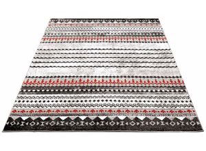 0663140475802 - Teppich CARPET CITY Moda 1136 Teppiche Gr B L 190 cm x 280 cm 11 mm 1 St rot Esszimmerteppiche