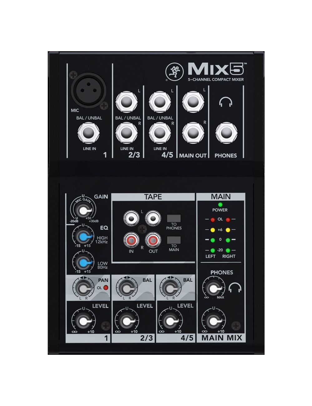 0663961048575 - Mix5 Mischpult 5-Kanal Kleinmixer inkl Netzteil