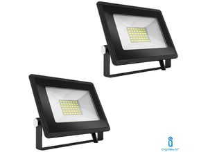 0664213398943 - Aigostar - schlankes led flutlicht 30W smd 4000K natürlich IP65 aussen 2 stk