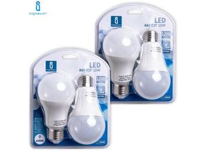 0664213402596 - Aigostar - led glühbirne E27 15W 6400K kaltweiss A60 a+ 1200LM 280° breitstrahlend A5 4 stück