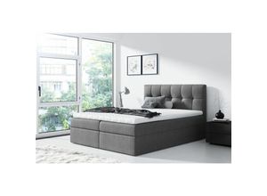 0664242531304 - Fun Moebel - Boxspringbett Schlafzimmerbett carmen 120x200cm Anthrazit