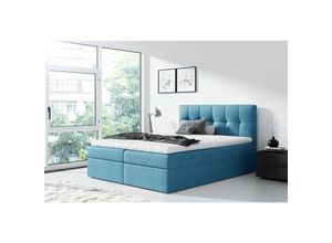 0664242531397 - Fun Moebel - Boxspringbett Schlafzimmerbett carmen 120x200cm Hellblau