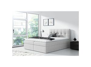 0664242531403 - Fun Moebel - Boxspringbett Schlafzimmerbett carmen 120x200cm Hellgrau