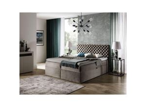 0664242536514 - Fun Moebel - Boxspringbett Schlafzimmerbett william 140x200cm in Stoff