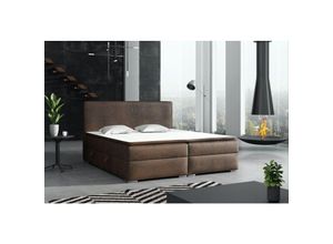 0664242542010 - Boxspringbett Schlafzimmerbett dorian 140x200cm Vintage Braun 0664242542010 - Boxspringbett Schlafzimmerbett dorian 140x200cm Vintage Braun