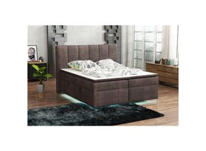 0664242549125 - Boxspringbett Schlafzimmerbett angel 140x200cm Stoff Preston inklBettkasten