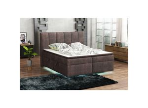 0664242549132 - Boxspringbett Schlafzimmerbett ANGEL 160x200cm Stoff Preston inklBettkasten