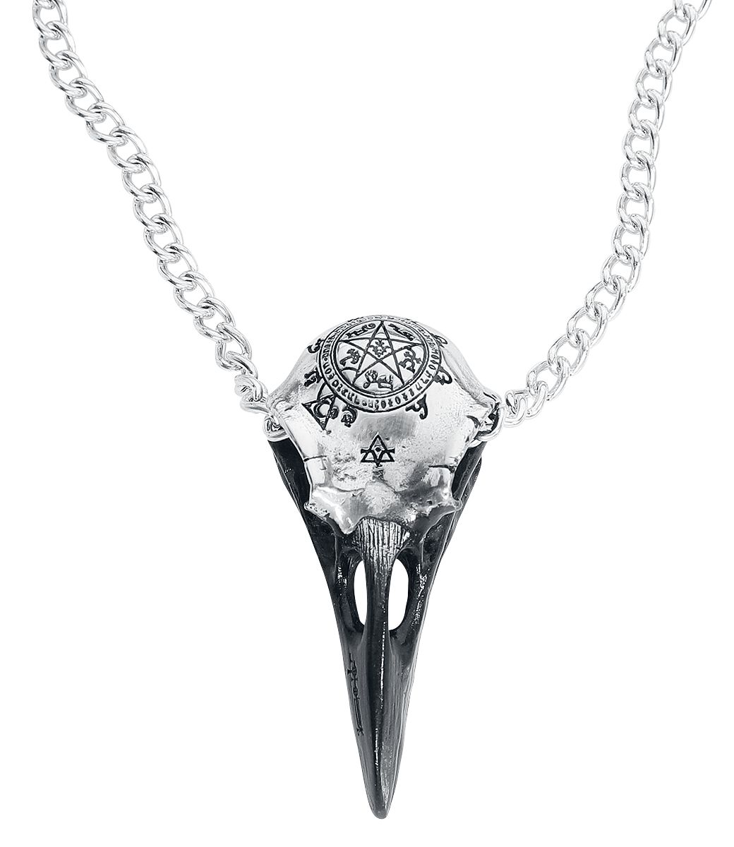0664427050323 - Volvan Raven Skull Halskette silberfarben 0664427050323 - Volvan Raven Skull Halskette silberfarben