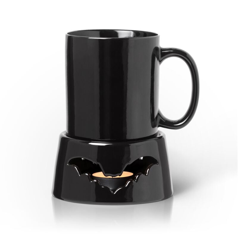 0664427053348 - Tasse mit Tassenwärmer Fledermaus Tasse schwarz