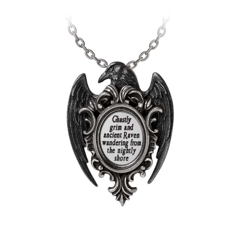 0664427054420 - Quoth the Raven Pendant Halskette schwarz silberfarben