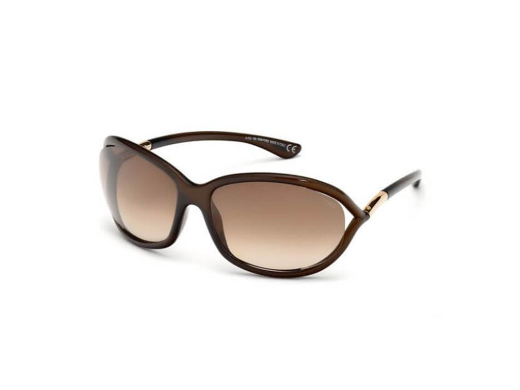 0664689371105 - TOM FORD Damen FT0008 Jennifer 692 Gläser SONNENBRILLEN Injiziert Braun Braun Geometrisch Normal Schattiert