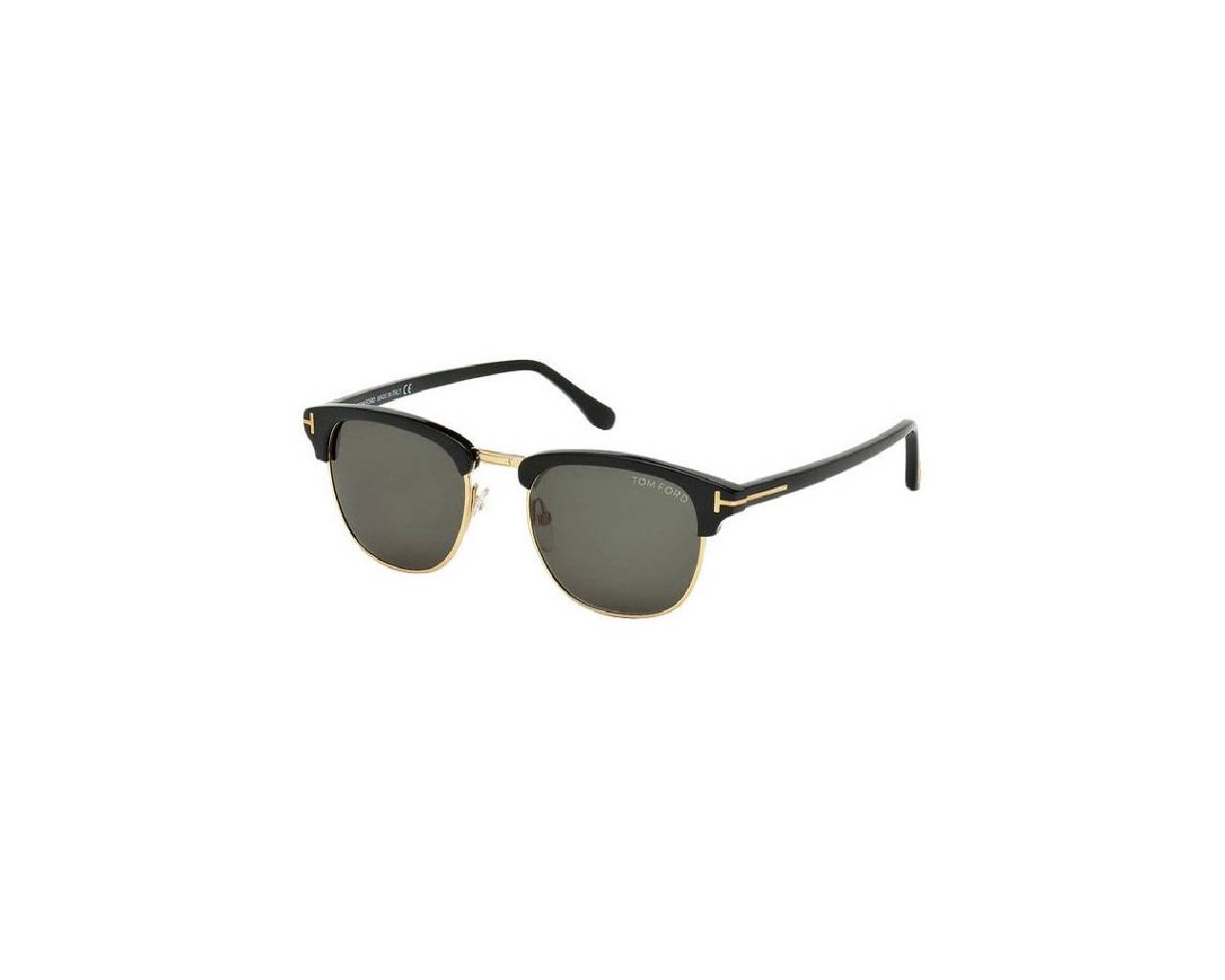 0664689523986 - TOM FORD Herren FT0248 HENRY 05N Gläser SONNENBRILLEN Acetat Schwarz Grün Quadratisch Normal