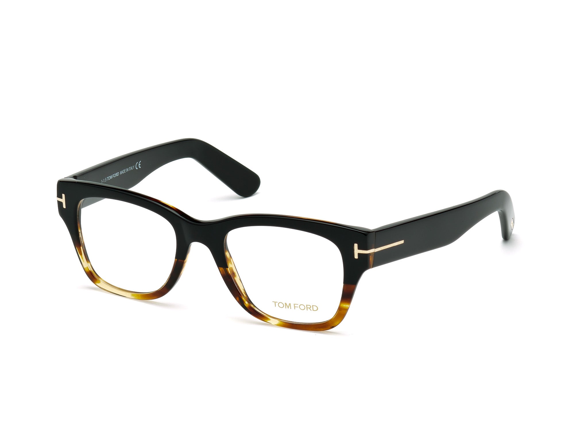 0664689688791 - TOM FORD Herren FT5379 5 Rahmen von BRILLEN Acetat Schwarz  Geometrisch Normal