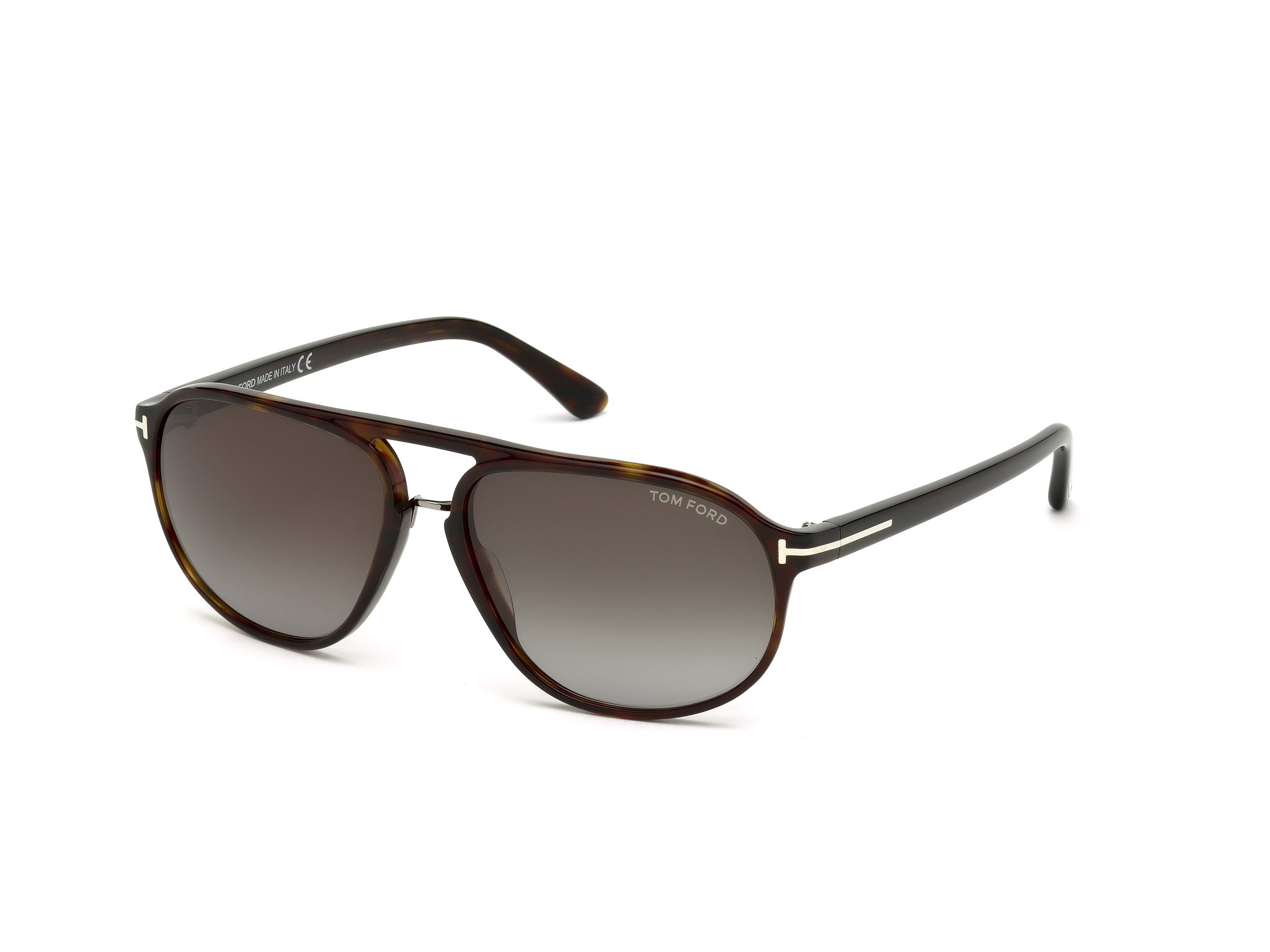 0664689718627 - TOM FORD Herren FT0447 JACOB 52B Gläser SONNENBRILLEN Acetat Havanna Rauch Rund Normal Schattiert