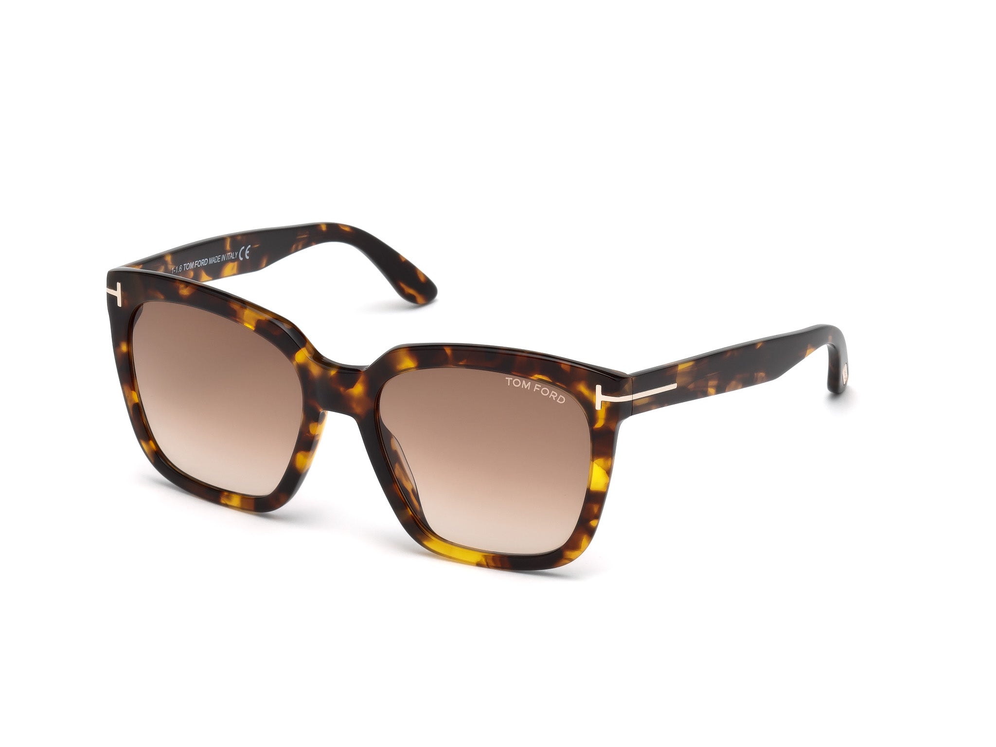 0664689828760 - TOM FORD Damen FT0502 AMARRA 52F Gläser SONNENBRILLEN Acetat   Geometrisch Normal Schattiert