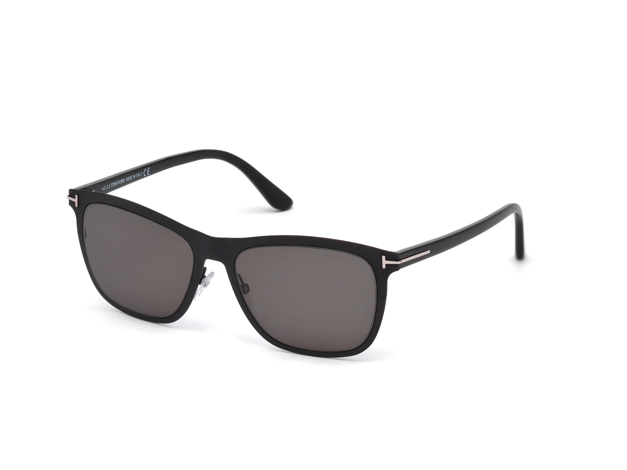 0664689846986 - TOM FORD Herren FT0526 ALASDHAIR 02A Gläser SONNENBRILLEN Metall Schwarz Rauch Geometrisch Normal