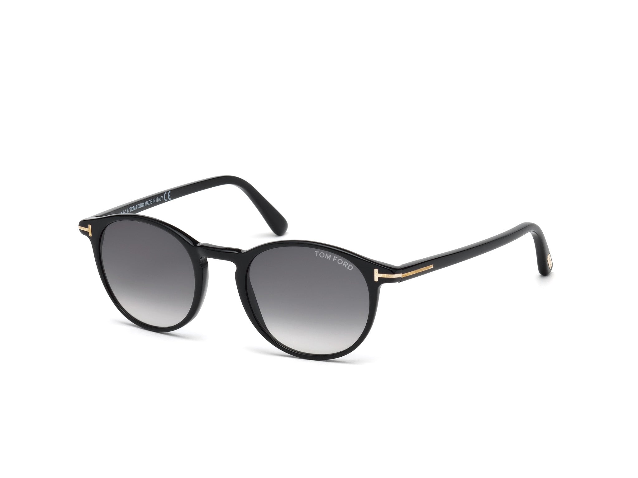 0664689857968 - TOM FORD Mann FT0539 ANDREA-02 01B Gläser SONNENBRILLEN Acetat Schwarz Grau Kreisel Normal Schattiert