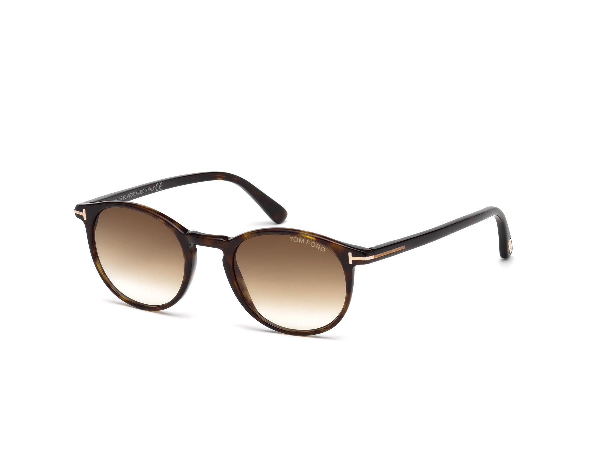 0664689857982 - TOM FORD Mann FT0539 ANDREA-02 52F Gläser SONNENBRILLEN Acetat Dunkler Havanna Braun Kreisel Normal Schattiert