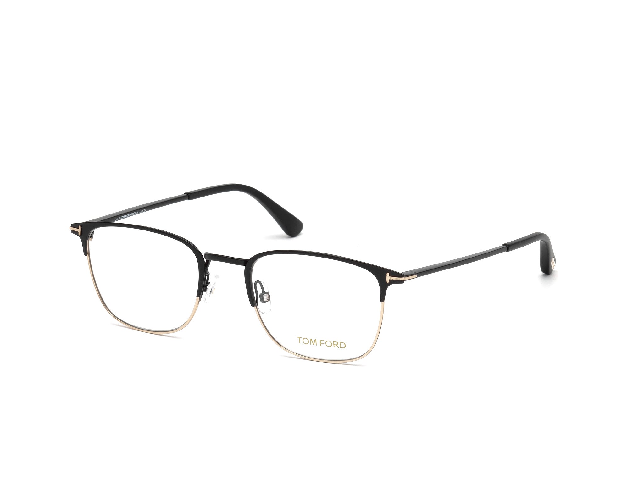 0664689859450 - TOM FORD Herren FT5453 2 Rahmen von BRILLEN Metall Schwarz  Geometrisch Normal