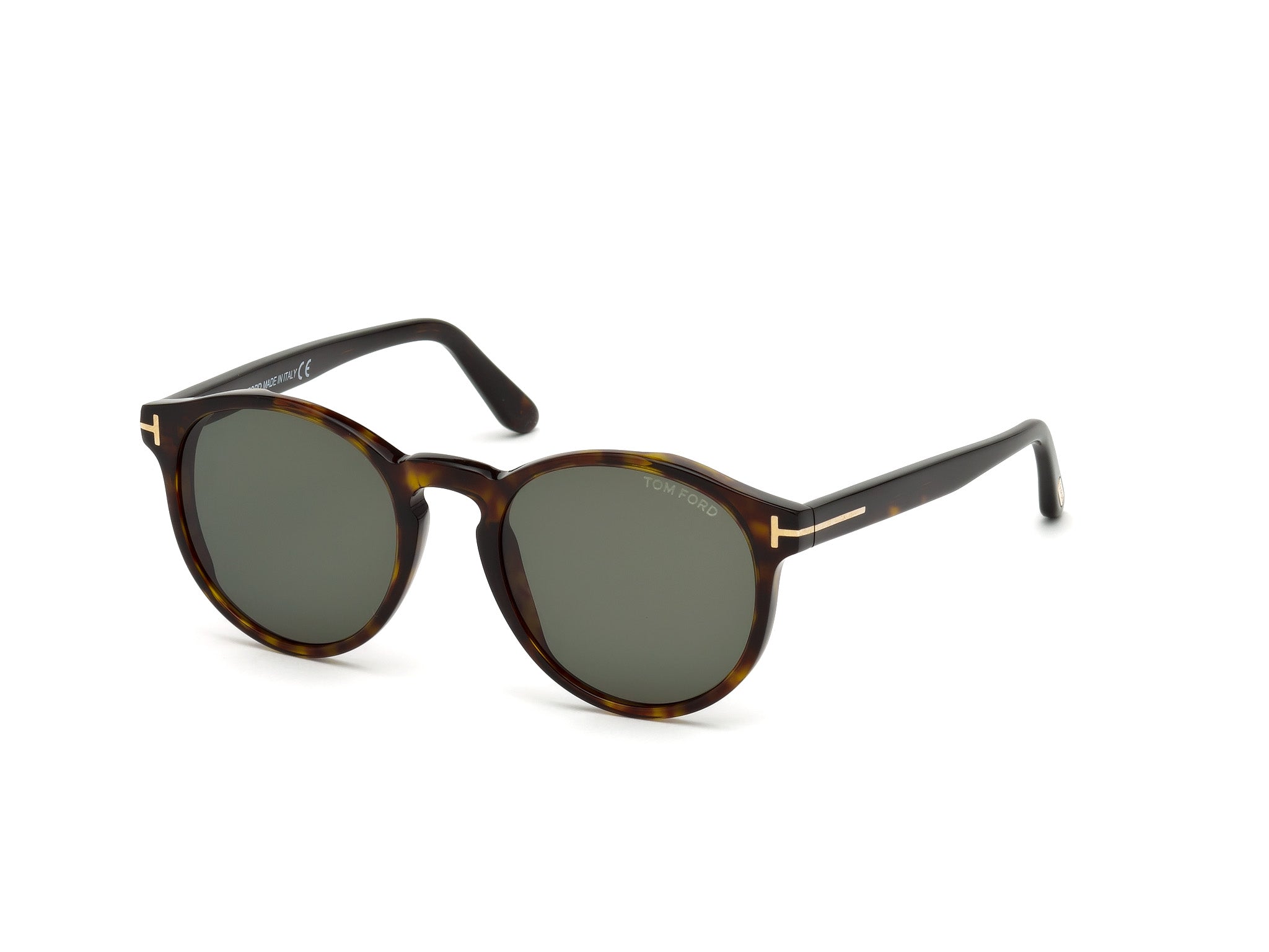 0664689901050 - TOM FORD Unisex FT0591 IAN-02 52N Gläser SONNENBRILLEN Acetat Dunkler Havanna Grün Kreisel Normal