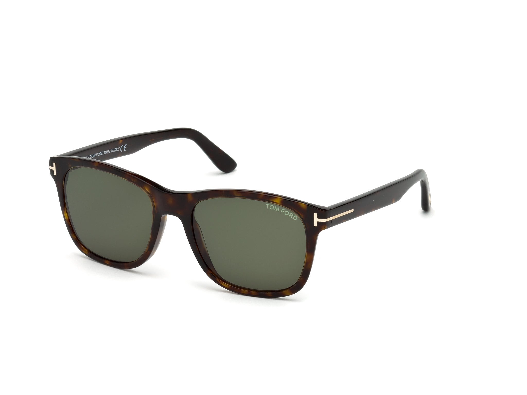 0664689901517 - TOM FORD Herren FT0595 ERIC-02 52N Gläser SONNENBRILLEN Acetat Dunkler Havanna Grün Geometrisch Normal