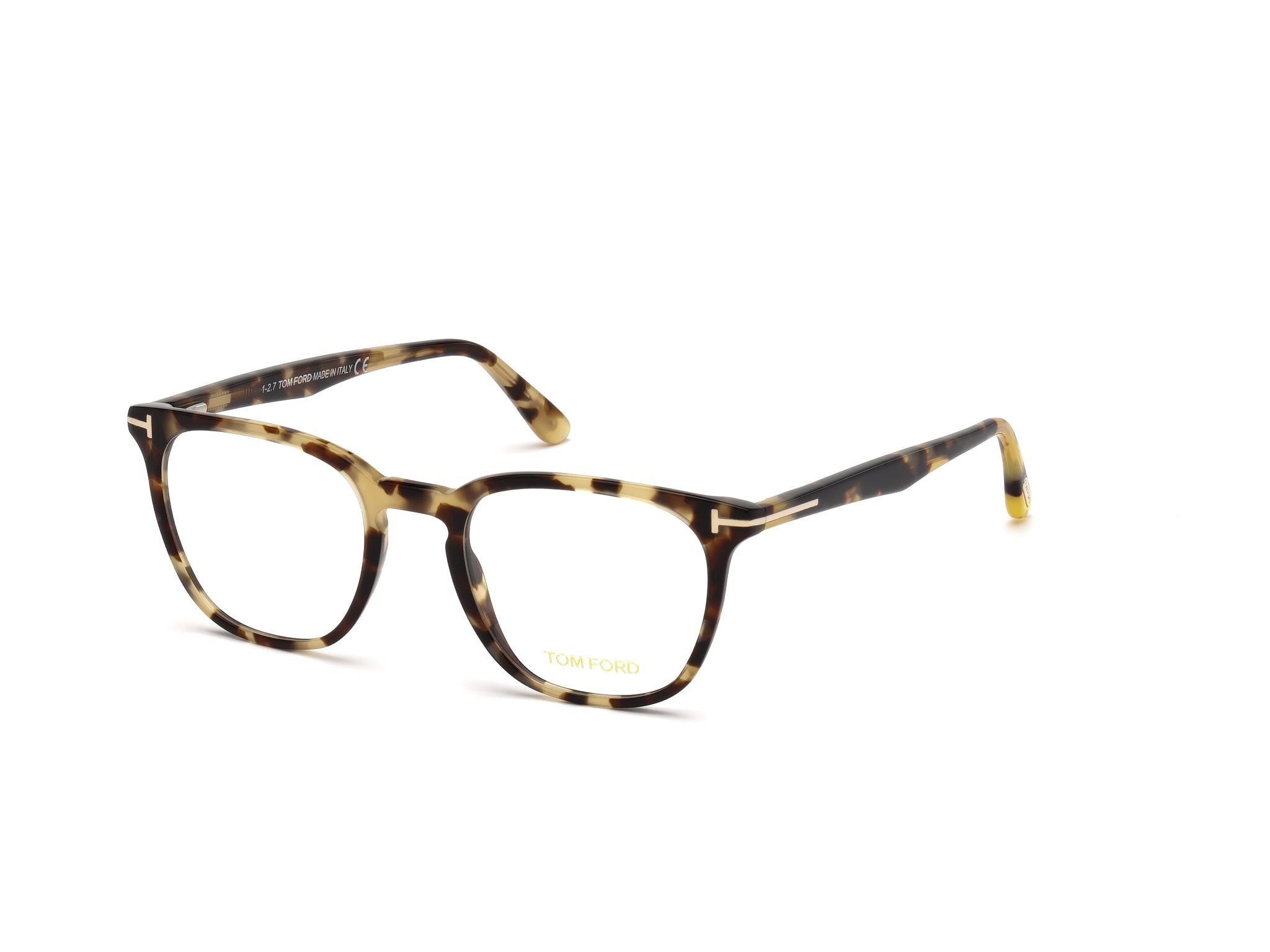 0664689942541 - TOM FORD Mann FT5506 055 Rahmen von BRILLEN Acetat Farbiger Havanna  Geometrisch Normal