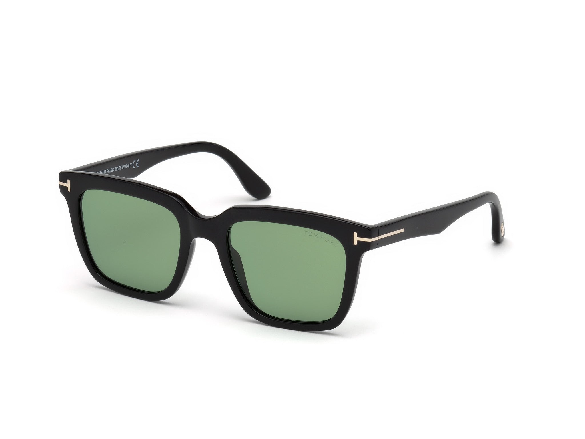 0664689980123 - TOM FORD Herren FT0646 MARCO-02 01N Gläser SONNENBRILLEN Acetat Schwarz Grün Geometrisch Normal 0664689980123 - TOM FORD Herren FT0646 MARCO-02 01N Gläser SONNENBRILLEN Acetat Schwarz Grün Geometrisch Normal