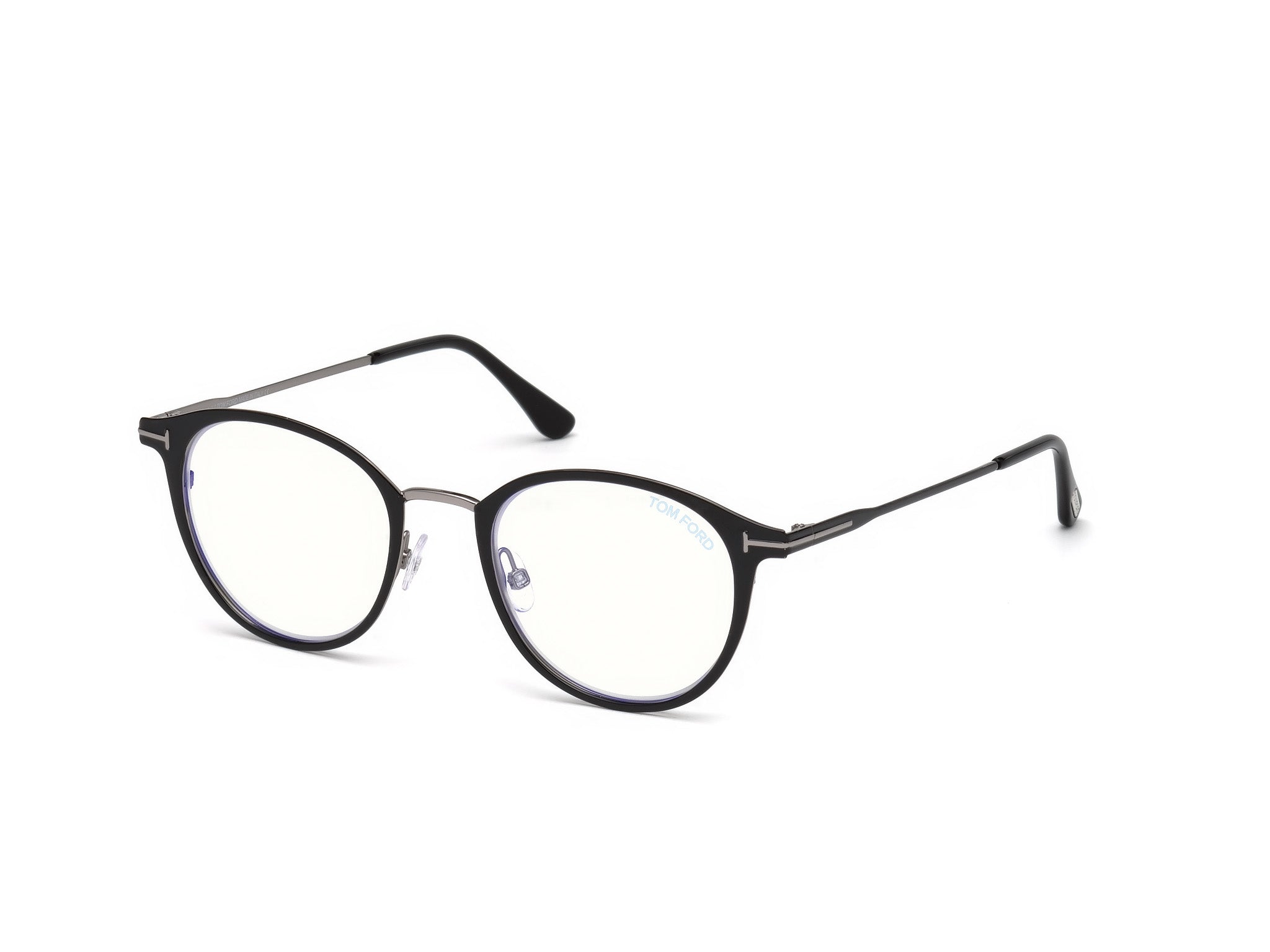 0664689992478 - TOM FORD Unisex FT5528-B 1 Rahmen von BRILLEN Metall Schwarz  Rund Normal