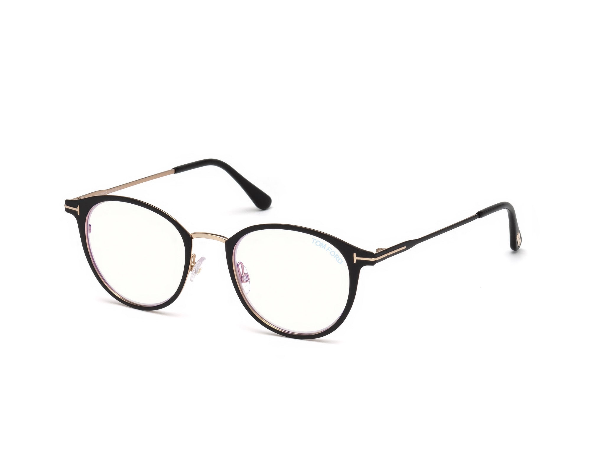 0664689992485 - TOM FORD Unisex FT5528-B 002 Rahmen von BRILLEN Metall Black-opaco  Kreisel Normal