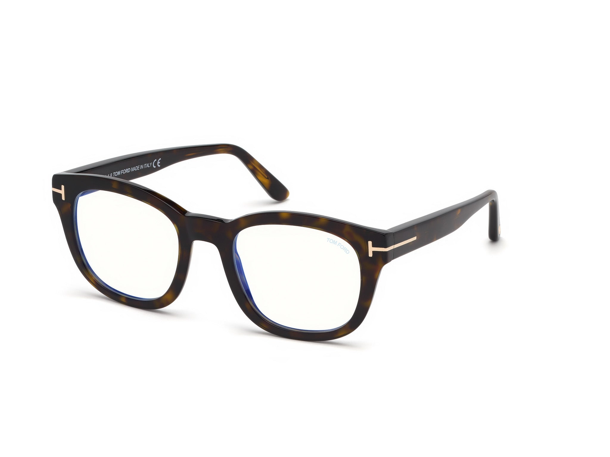 0664689997442 - TOM FORD Herren FT5542-B 52 Rahmen von BRILLEN Acetat Havanna  Geometrisch Normal Blaues Anti -Licht - für PC