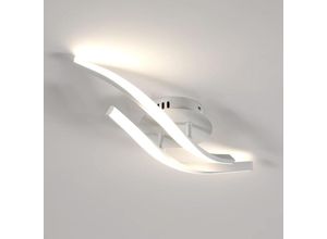 0668370542829 - Comely - LED-Deckenleuchte Wellenförmige Deckenleuchte mit 2 gebogenen Lichtern Moderne Deckenleuchte 18W für Wohnzimmer Schlafzimmer Küche